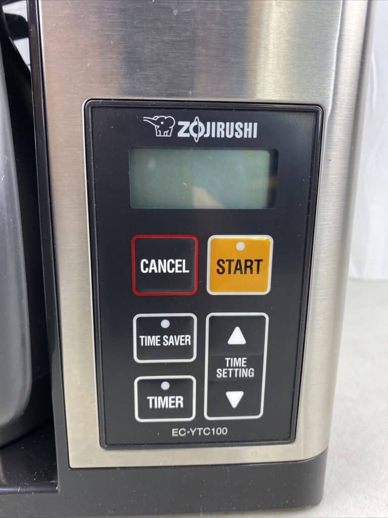 Zojirushi EC-YTC100XB coffee maker buttons